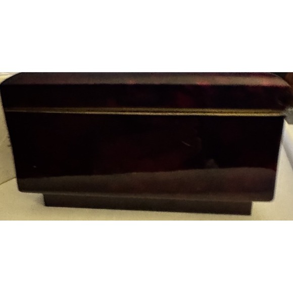 Vintage Japanese Lacquer Music Box Geisha Scene Gold Inlay Made in Japan- Works - Picture 8 of 11